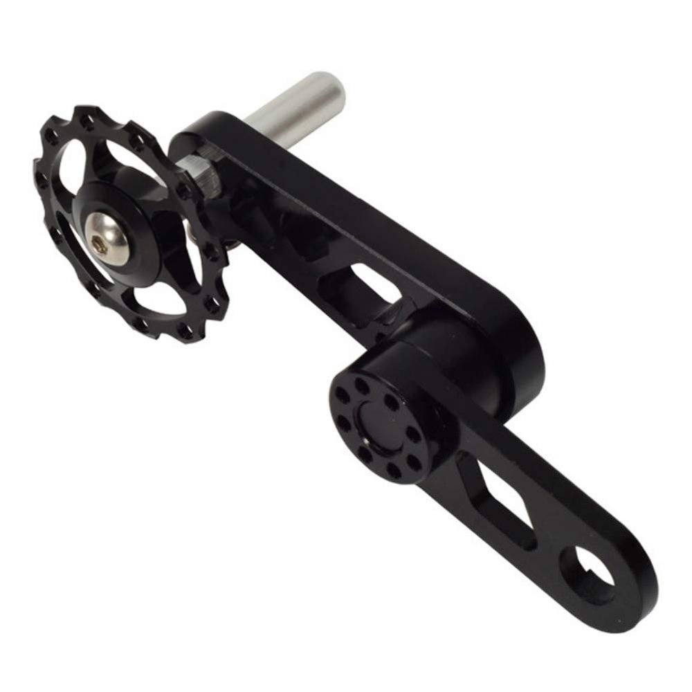 Coherny Single Speed Bike Chain Tensioner Lightweight Aluminum Alloy Bicycle Replacement Accessories (Black)