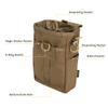 EXCELLENT ELITE SPANKER Molle Dump Pouch Drawstring Magazine Utility Pouch Folding Dump Waist Bag(Coyote Brown) view 3