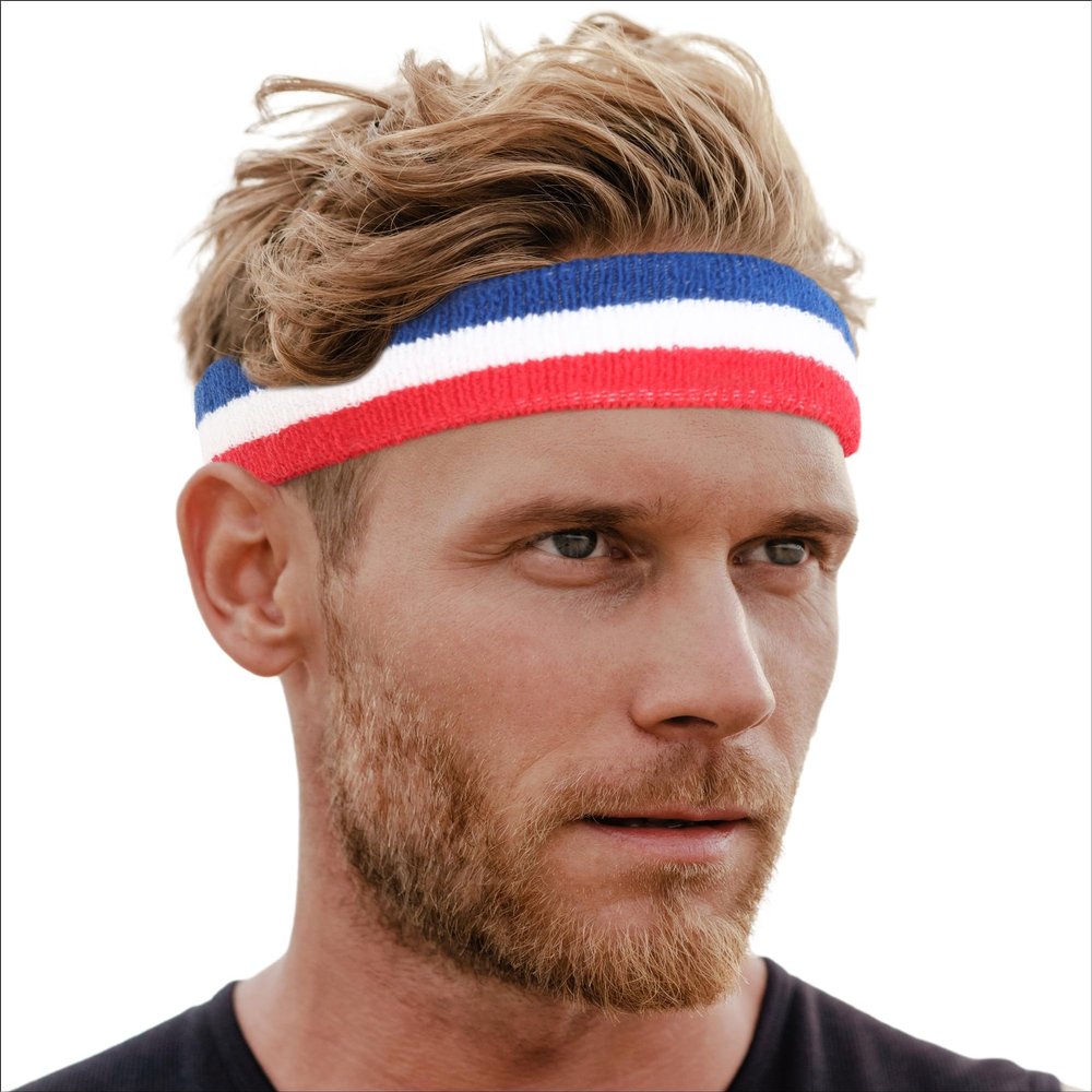 Tough Headwear Terry Cloth Headband - Sweat-Wicking Running Head Band - Basketball Accessories - Headband for Washing Face - Multicolor