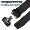 Bauss.Co New Tactical Nylon Webbing Heavy Duty Metal Buckle Belt with Quick Release Metal Buckle Perfect for Rugged Outdoor Activity view 3