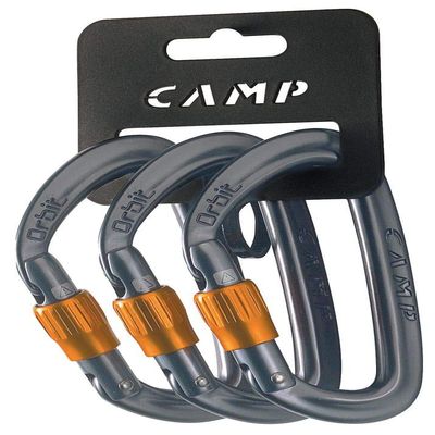 CAMP Orbit Lock Carabiner 3 Pack - Gun Metal