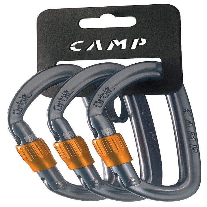 CAMP Orbit Lock Carabiner 3 Pack - Gun Metal