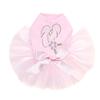 Pink Flip Flops with Flowers - Bling Rhinestone Dog Tutu Dress, 3XL Pink view 1