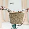 ZUKKA Bike Basket Woven Bike Basket for Adult Bikes Front/Kids Bike Handlebar with Adjustable Leather Straps Waterproof Storage Bicycle Basket, Multi-Colors view 2