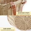 ZUKKA Bike Basket Woven Bike Basket for Adult Bikes Front/Kids Bike Handlebar with Adjustable Leather Straps Waterproof Storage Bicycle Basket, Multi-Colors view 3