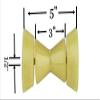 LIAULIADLL 3" Yellow Poly Bow Roller with 1/2" Shaft Stop Boat PWC Marine Trailer view 2