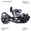 Shimano Rear DERAILLEUR, RD-RX810, GRX, 11-Speed, Shadow Plus Design, Direct Attachment, 2x11 view 3