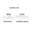 Oceansouth 3 Bow Bimini Top 6ft Deluxe (Gray, Mounting Width 79" - 84") Bows Frame Sun Shade Boat Waterproof Cover Boot Storage Strap Giant Bow Large Big Fishing view 3
