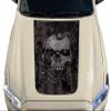 Car-Gear Center Hood Graphics Kit Vinyl Decal Wrap Compatible with Toyota Tacoma 2016-2020 - USA Skulls view 1