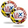 Lax Sak Soft Practice Lacrosse Balls - Same Weight & Size as a Regulation Lacrosse Balls, Great for Indoor & Outdoor Practices, Less Bounce & Minimal Rebounds - Maryland Flag, 6 Pack view 3
