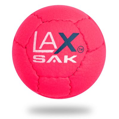 Lax Sak Soft Practice Lacrosse Balls - Same Weight & Size as a Regulation Lacrosse Balls, Great for Indoor & Outdoor Practices, Less Bounce & Minimal Rebounds - Pink, 6 Pack