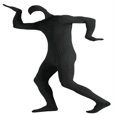 Gaoin Men's and Women's Face Open Zentai Spandex Bodysuit (XX-Large, Black)