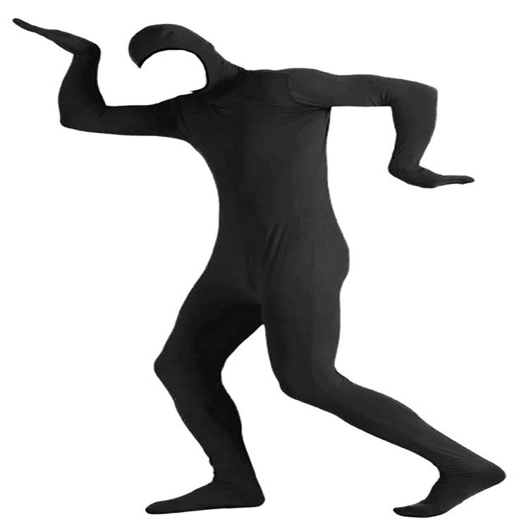 Gaoin Men's and Women's Face Open Zentai Spandex Bodysuit (XX-Large, Black)