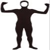 Gaoin Men's and Women's Face Open Zentai Spandex Bodysuit (XX-Large, Black) view 2