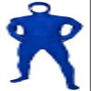 Gaoin Face Open Zentai Spandex Bodysuit (Small, Blue) view 2