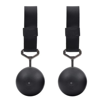 FITactic 3.5" Rock Climbing Solid Training Cannonball Bomb Power Pull Up Ball Hold Grips for Straps for Finger, Forearm, Biceps, Back Muscles, Sports, Race (2 Balls, Black 3.5")