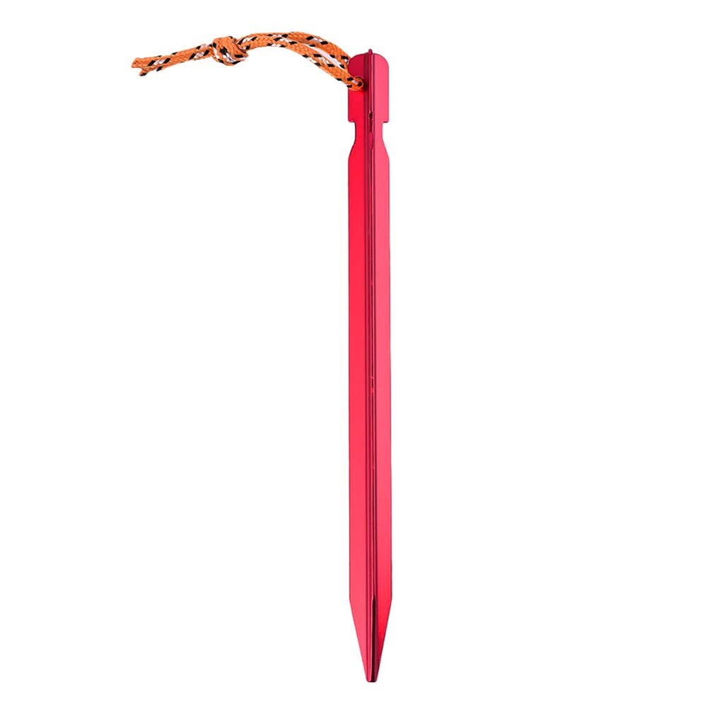 AKOAK 6 Pcs Ultra-Light Tent Nails, Aluminum Alloy Tent Stakes with Wind Ropes for Outdoor Camping(red)