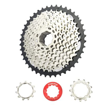 CYSKY 9 Speed Cassette 11-42T Bike Cassette Sprocket Compatible with Shimano/Sram/Sunrace HG System Fit for Mountain Bike, Road Bicycle, MTB