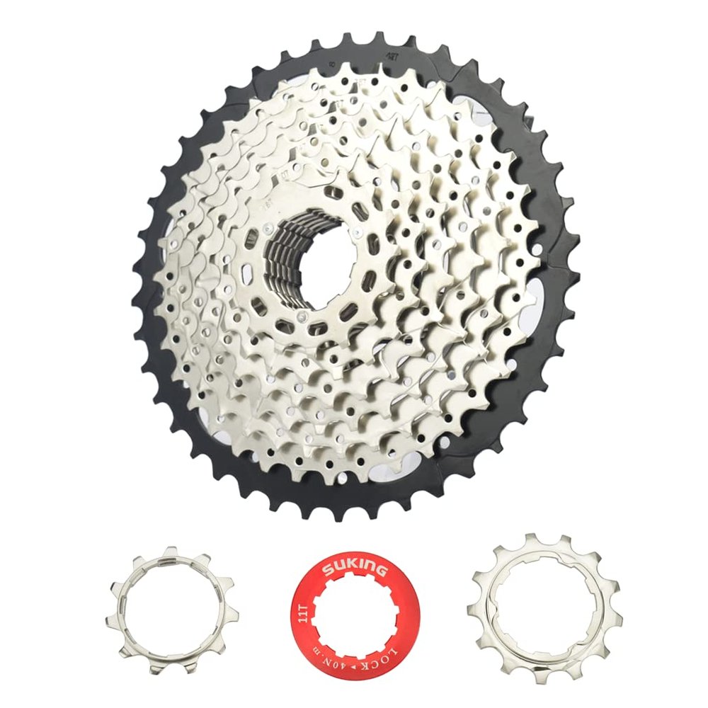 CYSKY 9 Speed Cassette 11-42T Bike Cassette Sprocket Compatible with Shimano/Sram/Sunrace HG System Fit for Mountain Bike, Road Bicycle, MTB