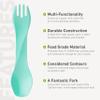 humangear GoBites Uno 3-Pack | Travel & Camping Utensils | Portable & Convertible Dining Ware | Multi-Functional Spork | Mint/Forest Green/Light Green, Uno (Bulk) 3-Pack view 4