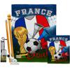 World Cup France Flags French Banner Wall Art Flag Poles For Outside House Stand Outdoor Decorations Garden Tapestry Yard Signs FIFA Gifts Sports Fan Trophy Soccer Game Football Made In USA view 1