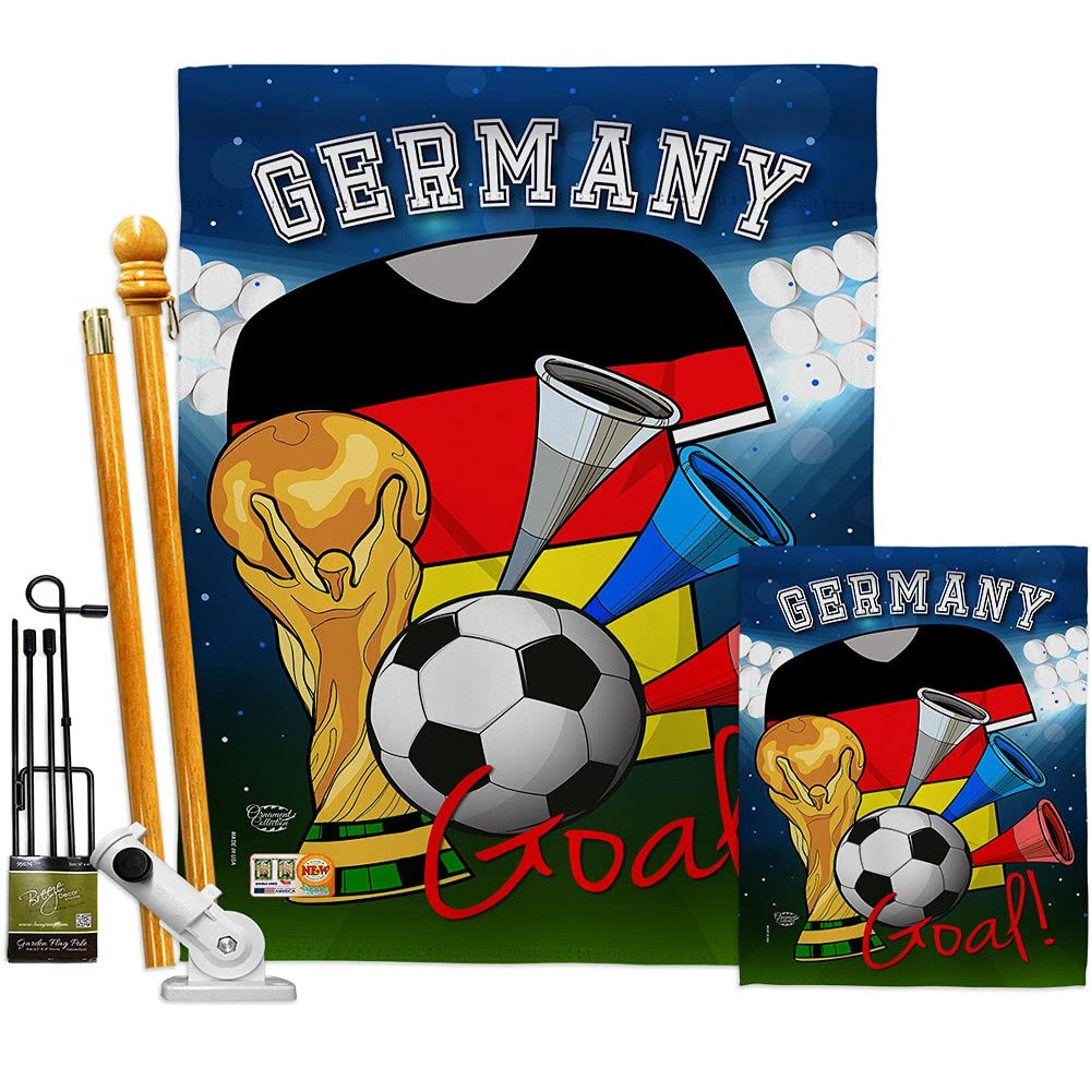 World Cup Germany Flags German Banner Wall Art Flag Poles For Outside House Stand Outdoor Decorations Garden Tapestry Yard Signs FIFA Gifts Sports Fan Trophy Soccer Game Football Made In USA