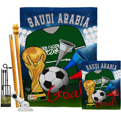 World Cup Saudi Arabia Flags Banner Wall Art Flag Poles For Outside House Stand Outdoor Decorations Garden Tapestry Yard Signs FIFA Gifts Sports Fan Trophy Soccer Game Football Made In USA