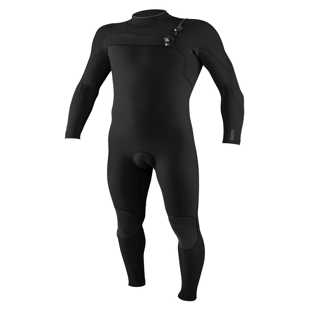 O Neill Hyperfreak 3/2+mm Chest Zip Fullsuit A00-Black-Black LS
