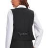 Foucome Suit Vest for Women Formal Regular Fitted Vest Tops Black XL view 3