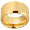 Crownal 6mm 8mm 18K Gold Tungsten Wedding Couple Bands Rings Men Women Matte Brushed Finish Center Engraved "I Love You" Size 5 To 17 (Gold8mm,8) view 2