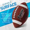 Franklin Sports Junior Footballs - Grip-Rite 100 - Kids Junior Size Rubber Footballs - Youth Balls - 6 Pack of Balls with Pump - Brown/White view 2