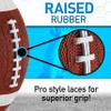 Franklin Sports Junior Footballs - Grip-Rite 100 - Kids Junior Size Rubber Footballs - Youth Balls - 6 Pack of Balls with Pump - Brown/White view 4