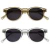 OPULIZE ROX Reading Sunglasses for Women Men,Tinted Lens with UV400 Protection,Scratch Resistant Round frame, Transparent Gold, Shiny Clear +2.5 (Pack of 2) view 1