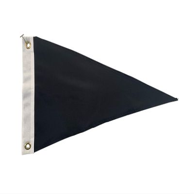 Set of 25 12x18" Blank Black Nylon Pennant Flags - Proudly Made in the USA