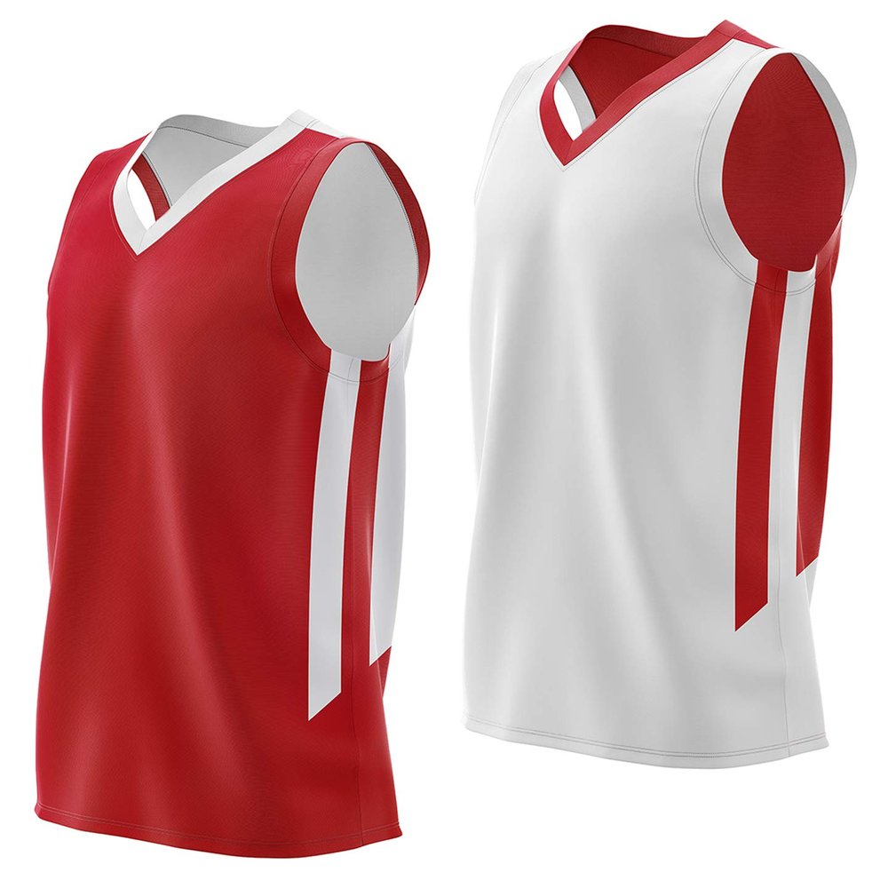 Liberty Imports Reversible Men's Mesh Athletic Basketball Jersey Single for Team Scrimmage (Red/White, XX-Large)