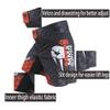 SOTF Boxing Shorts for Men Training Fight Shorts Men MMA BJJ Shorts No Gi with Pocket Black Red M Waist 33-34.6 inch view 4