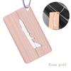 AKOAK 2-Pack Metal Luggage Tags, Square Engravable Suitcase ID Tag, Personalized Aluminum Alloy Bag Nameplate with Stainless Steel Loop, Quick Identification Travel Essentials (Rose Gold) view 2