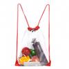Backpack Unisex Pure Color Waterproof Transparent Bag Drawstring Bag Red 20 inches view 1