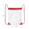 Backpack Unisex Pure Color Waterproof Transparent Bag Drawstring Bag Red 20 inches view 2