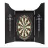 HAN'S DELTA Professional Bristle Dartboard Cabinet Set, Metal Corner Reinforcement, Regulation Steel Tip Dartboard, Includes 6 Steel Tip Darts and Scoreboards (Black) view 1
