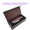 ALBATROSS 7" Ball Bearing Assisted Opening Pocket Knife - Red Sandalwood Handle & Modern Damascus Steel Blade - Premium Folding Knife with Gift Box - HGDK023 view 2
