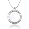 Adabele 3pcs Living Memory Floating Locket 30mm Round Glass Open Pendant Necklace 28 Inch Stainless Steel Chain Birthstone Charms Keepsake Memorial Jewelry MCL285 view 1
