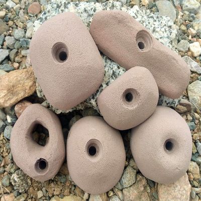 Climbing Holds Pack- 6 Large Bolt-on Holds with Various Difficulty (Brown)
