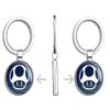 Mario Brothers 1up Mushroom Car Window White Vinyl Double Sided Stainless Steel Keychain Key Ring Chain Holder Car/Key Finder view 2