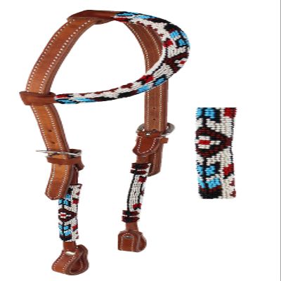 PRORIDER Horse Show Bridle Western Leather Headstall 79RT10HA