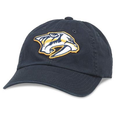 AMERICAN NEEDLE Nashville Predators Unisex Blue Line Officially Licensed NHL National Hockey League Team Baseball Hat Adjustable Buckle Strap Dad Cap (40742A-NAP-NAVY)
