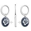 Hibiscus Flower - Hawaiian Premium White Vinyl Double Sided Stainless Steel Keychain Key Ring Chain Holder Car/Key Finder view 2