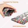 FINTIE Soft Eyeglasses Case with Cleaning Cloth, Portable Squeeze Top Vegan Leather Glasses Pouch, Sunglasses Eyewear Bag, Love Tree view 3