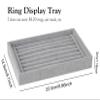 AKOAK 1 Pack Jewelry Display Tray Wooden Flannel Dresser Ring Earring Bracelet Watch Storage Case Portable Display Rack (gray) view 2