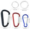 20 Pack Carabiners Clips with Keychain D Ring Caribeaner Clip Hook for Backpack Water Bottle Key Home RV Outdoor Small Item (3 Style) view 2